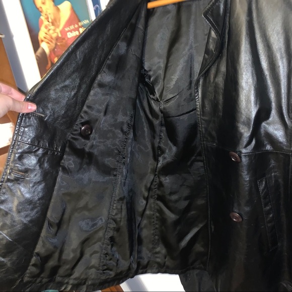 Authentic Vintage Armani Exchange Leather Jacket - Picture 3 of 5